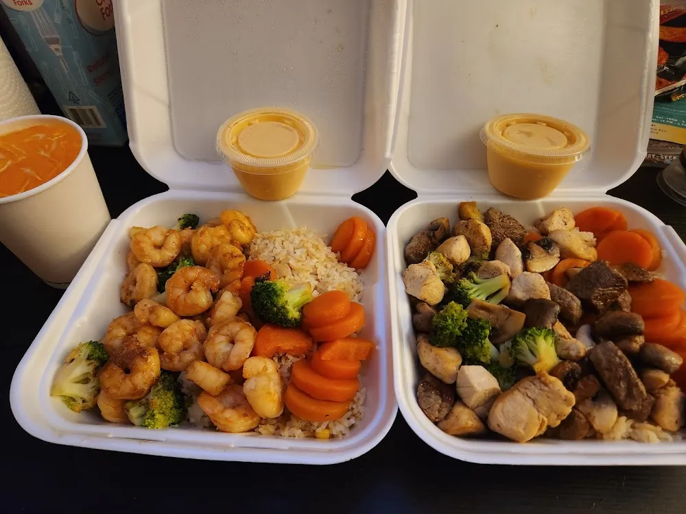 Steak Chicken and Shrimp